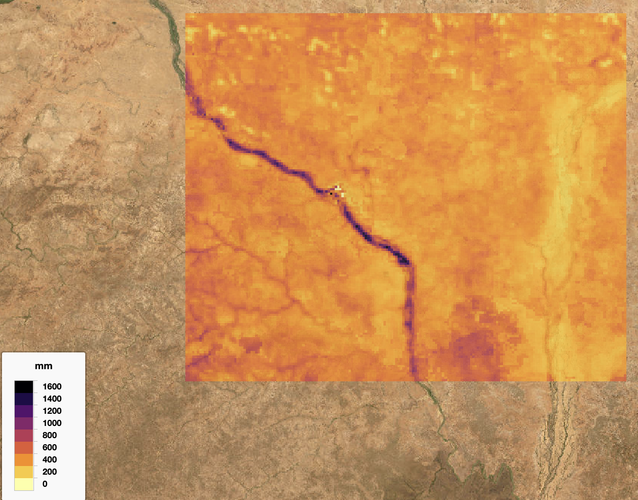 Evolution des ETR sur la région du Fakara